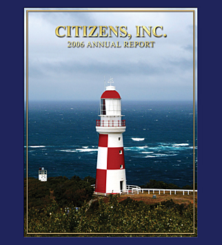 Citizens, Inc. Website, In-House Graphic Design and Print Media